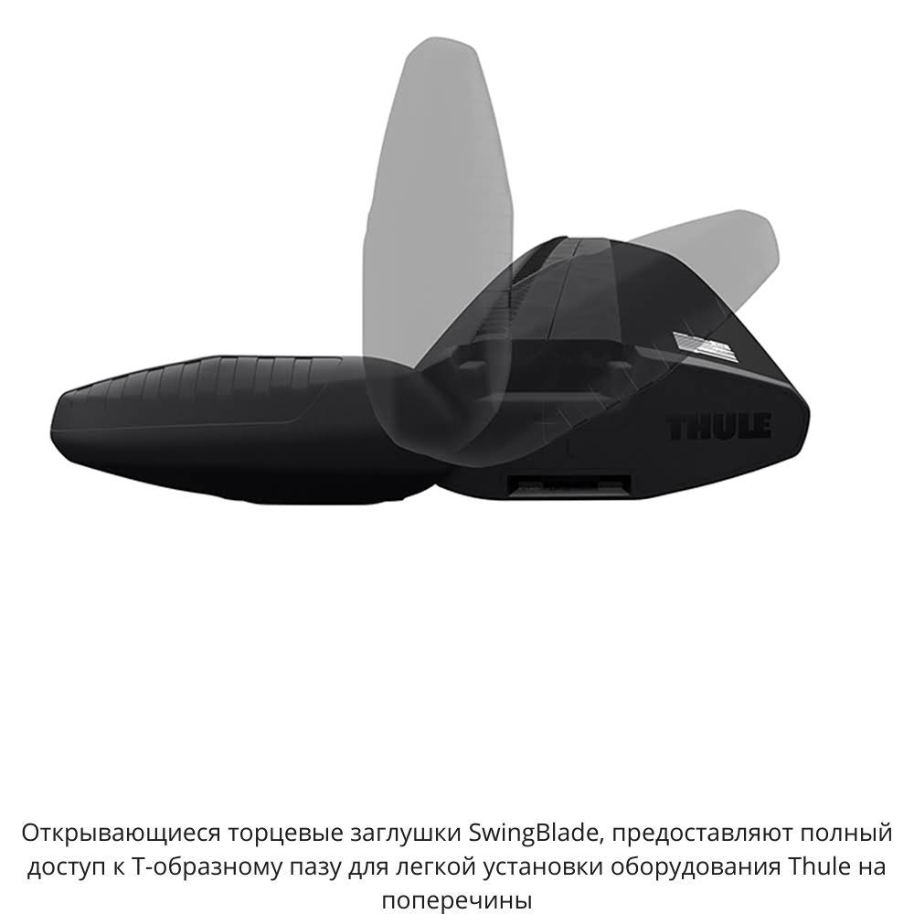 Багажник на толстые рейлинги Thule WingBar Evo Black Rapid System